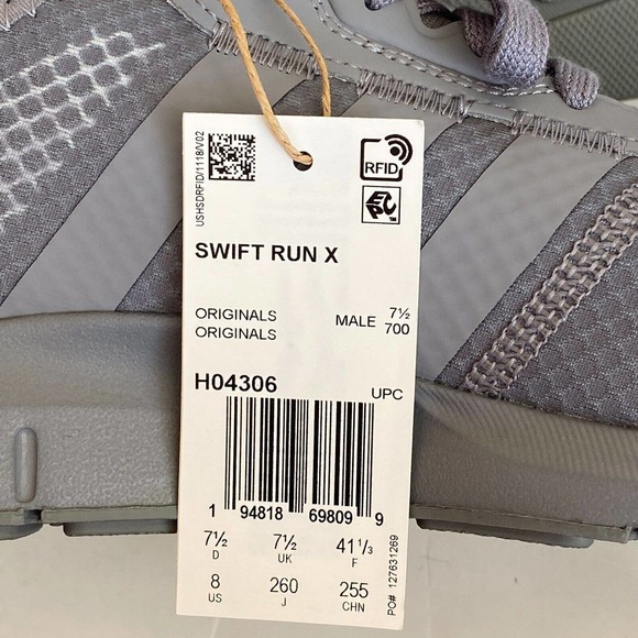 Adidas Triple Gray Swift Run X Sneakers Size 8 main image 9
